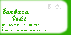 barbara voki business card